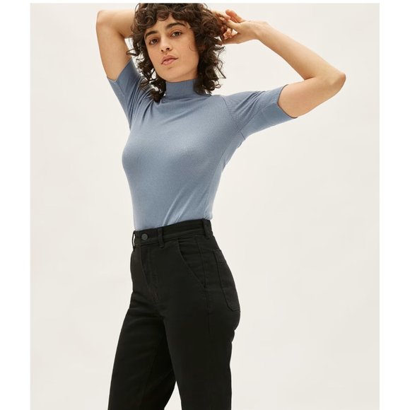 Everlane The Straight Leg Cropped Jean in Black 4 - Picture 2 of 9